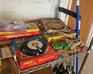 Vintage board games and toys