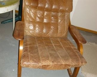 Mid-Century chair (needs some tlc but should clean up nicely)..signed..watch for further info tomorrow