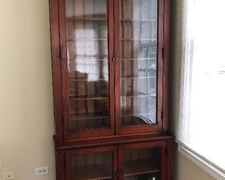 Antique bookcase cabinet