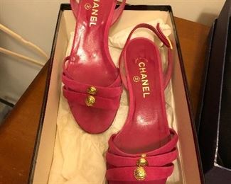 Chanel pink sandals 