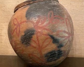 Tarahumara Indians hand painted pot