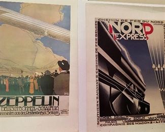 vintage posters- The Zeppelin and The Nord Express