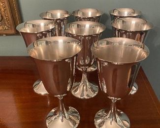 8 sterling goblets-Fisher