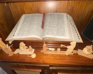 old dictionary on stand