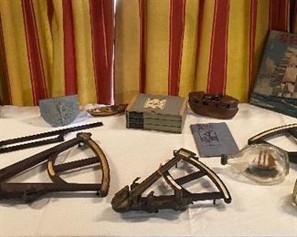 vintage octants, ships in bottle, "Ship Ahoy" A Construction Book for Fireside Sailors