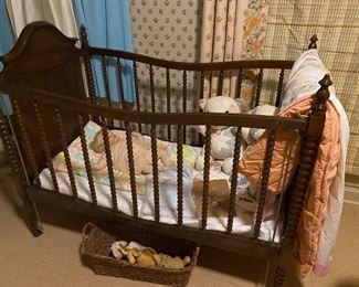 Antique baby bed