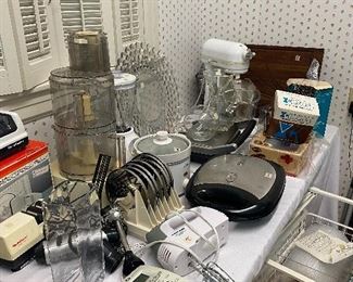 Small appliances, including large kitchen aid mixer