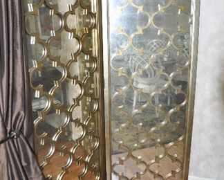 Bi-Fold Two Panel Mirrored Screen, 28" x 76"