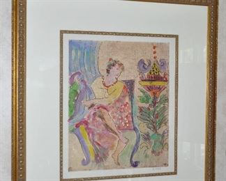 Wonderful Matted and Framed B. Guy, Signed 25" x 28"