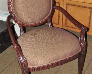 "Venice" By Bernhardt Carved Arm/Side Chair, 31.5"w x 40"h x 26"d