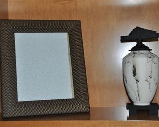 One of 2 Frames, made in Italy and a 10" Porcelain Jar with Lid