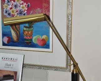 Wonderful Brass and Marble Adjustable Piano Lamp