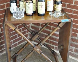 Folding Wood Serving Table, 29"W x 29"H x 20"D