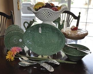 Green Ceramic Table Ware By Pier One