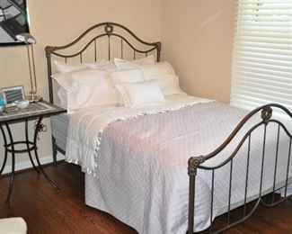 Wonderful Guest Room with Full Size Wrought Iron Bed Frame as well as the Mattress and Box Spring