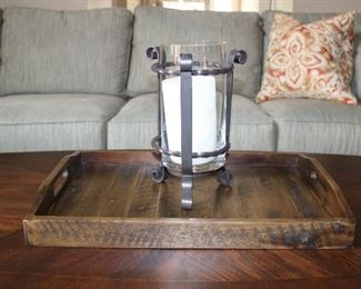 DECORATIVE TRAY, CANDLE HOLDER