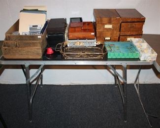 OFFICE SUPPLIES, METAL TABLE