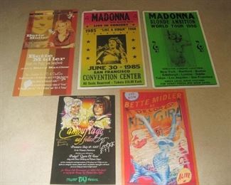 Miscellaneous concert posters.
