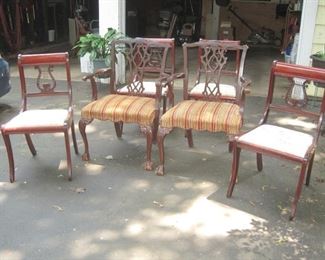 Variety of vintage chairs