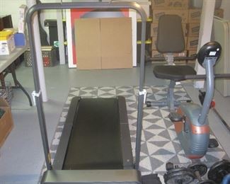 Kingsmith treadmill (new) and Marcy exercise bike.