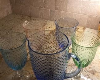 Pitcher and 12 glasses