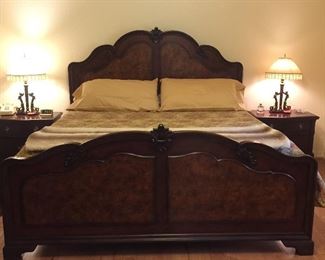 King bed, frame and tempur pedic mattress