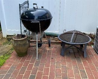 Grill and fire pit