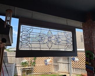 Leaded glass panel
