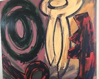 Hugh O'Donnell - Divider, 1988 (Oil on Canvas) 84x87 - Entertaining offers greater than $10k