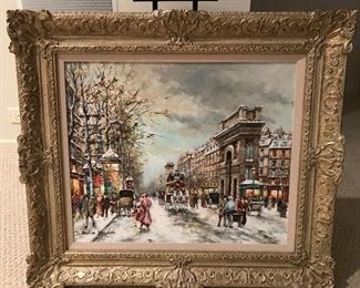 Eveline Blanchard - Port St Martin , oil, 30x26 framed