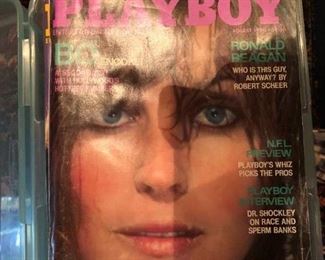Substantial Collection of Playboy magazines almost complete 1968-1980 plus issues from period 1964-1967 and 1983-1985/1989