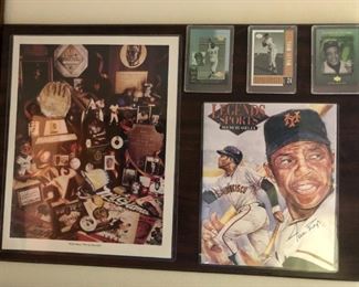 Large Collection of important signed sports memorabilia to include signed objects by Willie Mays, Michael Jordan and others.