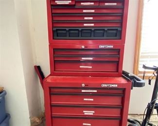 Craftsman tool chest with multiple tools