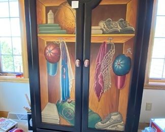 Sports themed armoire