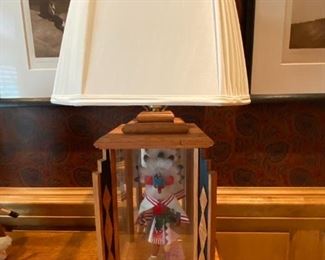 Signed Kachina lamp