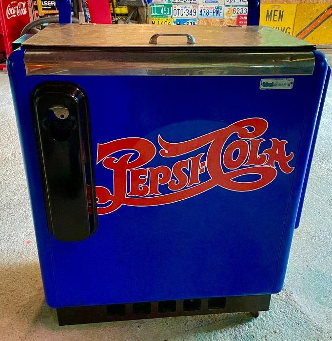 1950's Pepsi  Refrigerated Cooler Works Great