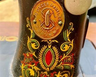 Antique 1914 Singer Redeye Treadle 6 Drawer Sewing Machine Oak- Great Condition