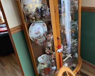 China cabinet full of glass