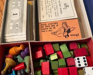 Wooden pieces to monopoly game 