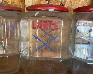 Second Old Lance Cracker Jar with Metal Lid