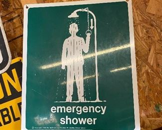 Emergency Shower Metal Sign