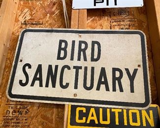 Bird Sanctuary Metal Sign