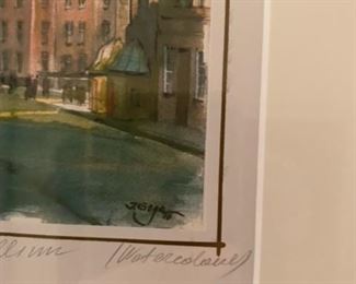 Signed Artwork water scene, date 1974 12.5" w x 11" h  $175