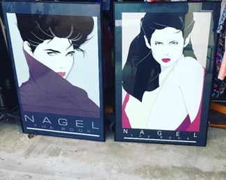 Patrick NAGEL framed posters from 1981 & 1985