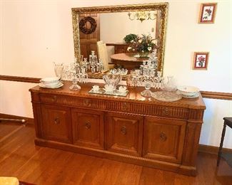 Thomasvile Oversized Buffet with a pair of Heisey Candelabra's/