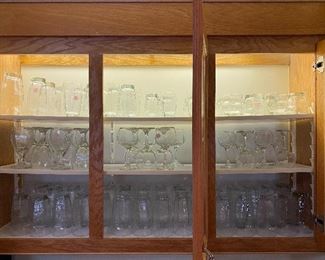 Lots of the same pattern glasses different sizes shapes and uses there are a lot