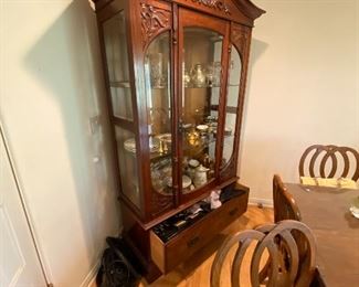 Cherry Wood China cabinet