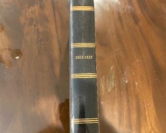 1802-1835 Playbills of London Theater leather bound book