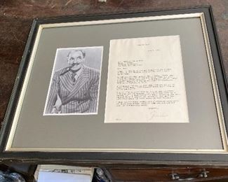 Groucho Marx signed letter