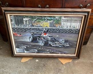 Robert Marshal 1975 Danny Ongais Interscope racing original painting 